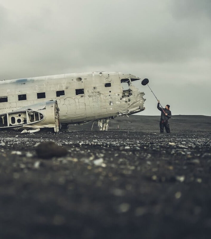 free to use sounds recording abandoned airplane iceland
