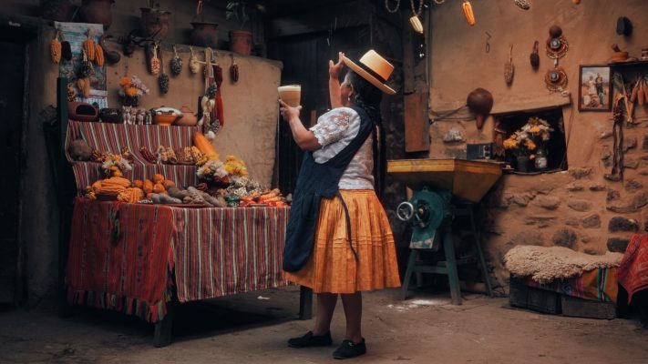 Cinematic color grading before and after using Afterglow | Andean Dust finishing LUT by visual tone